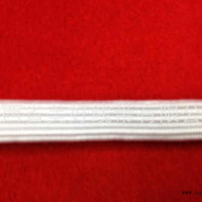 ** 進口乳膠絲加厚白色0.7cm雙層松緊帶 3個花 100米