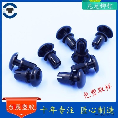 東莞臺晨 尼龍鉚釘 塑膠鉚釘 PA66材質(zhì) R型頭部 按壓式使用 電子、電腦專用品配件