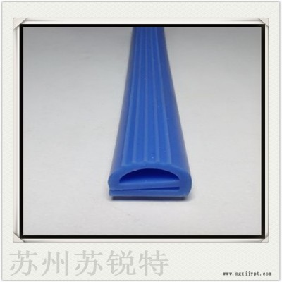 藍(lán)色硅膠E型密實耐高溫蒸箱烤箱密封條