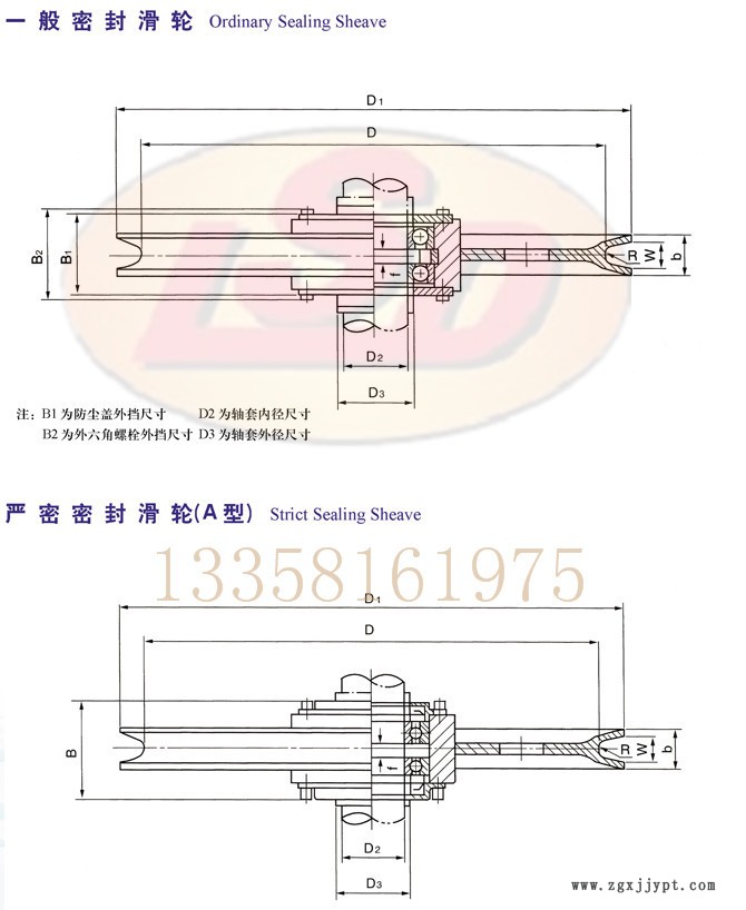 滑輪標(biāo)注圖紙