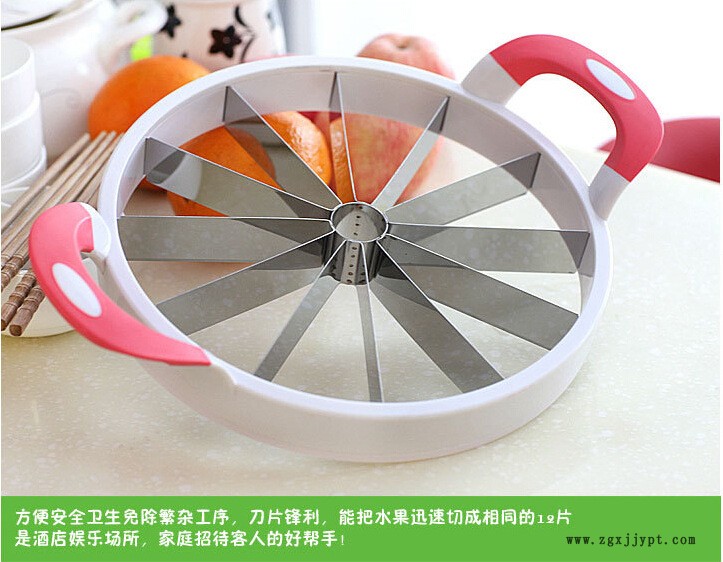 多功能不銹鋼西瓜切 切西瓜神器哈密瓜切 球形水果切割器 小大號(hào)示例圖5