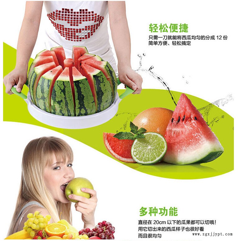 多功能不銹鋼西瓜切 切西瓜神器哈密瓜切 球形水果切割器 小大號(hào)示例圖4