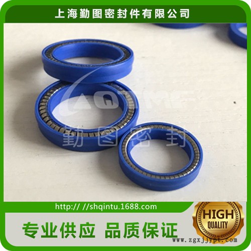 藍(lán)色UPE泛塞封 耐磨損軸用密封圈 彈簧旋轉(zhuǎn)泛塞封密封圈