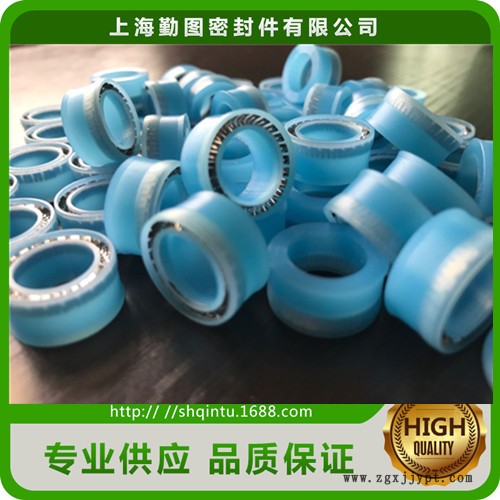 藍(lán)色UPE泛塞封 耐磨損軸用密封圈 彈簧旋轉(zhuǎn)泛塞封密封圈