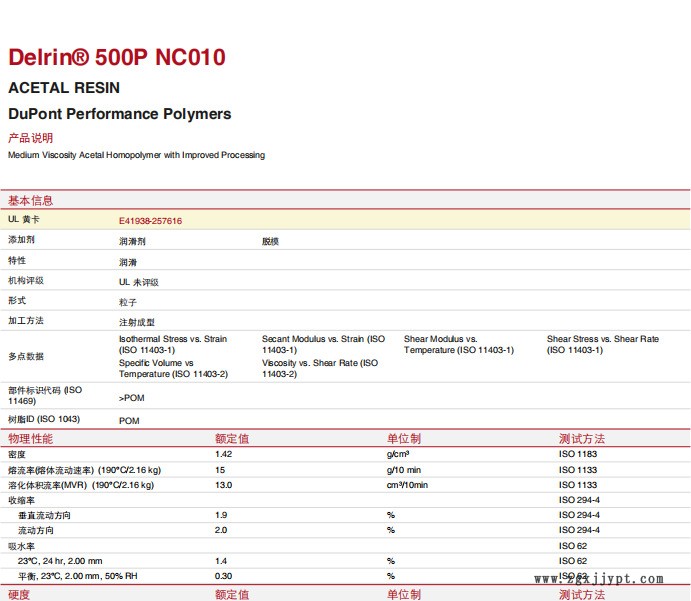 POM杜邦均聚 中粘度500P 韌性好 高粘度100P 高強度 耐溫佳示例圖1