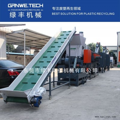 礦泉水瓶破碎清洗生產(chǎn)線 廢棄塑料瓶脫標(biāo)破碎清洗機(jī)器