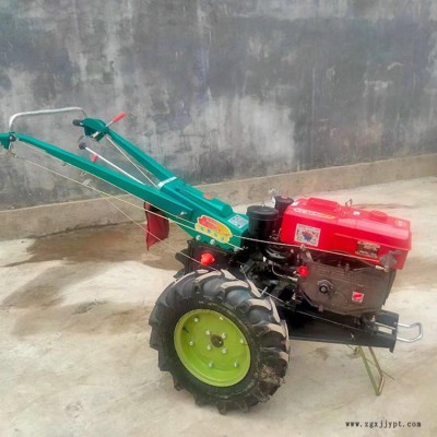 帶座位的手扶拖拉機旋耕起壟機  電打火農用手扶拖拉機 林豐機械手扶犁地打田機