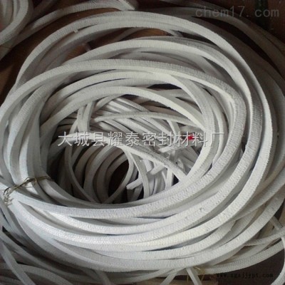 無油白四氟盤根廠家密封填料純四氟乙烯編織