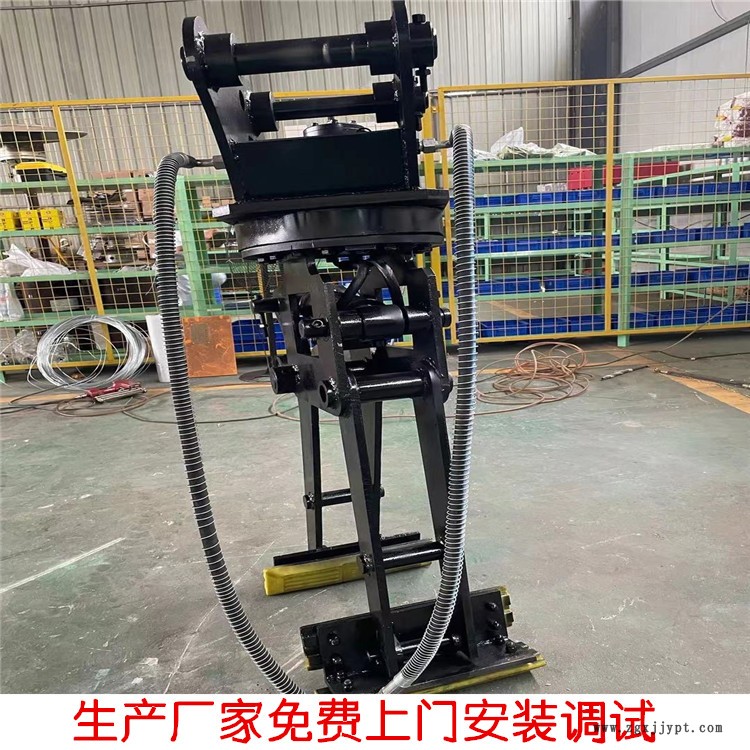 喀什給挖機裝個機械手自動搬卸路沿石夾子省時省力少工