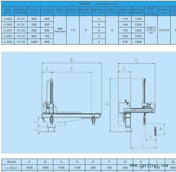 深圳平湖機(jī)械手廠家直銷 兩軸機(jī)械手 單臂單節(jié)ZK-H1000S2示例圖5