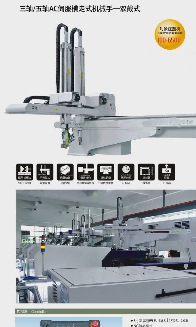 東莞機械手生產(chǎn)廠家五軸伺服機械手 ZK-W1200WD5示例圖5